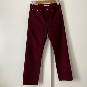 Levi’s Corduroy Wedgie Highrise Straight Leg Button Fly